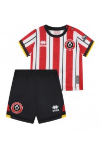 Fotbalové Dres Sheffield United Dětské Domácí Oblečení 2024-25 Krátký Rukáv (+ trenýrky)